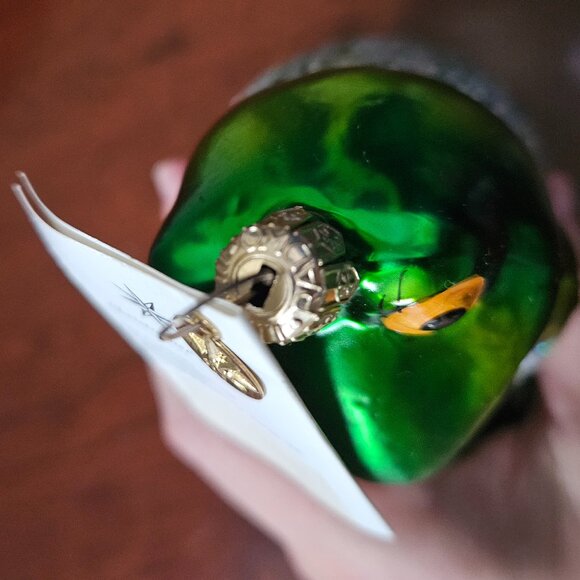 RARE ADORABLE CHRISTOPHER RADKO DRESSED UP FROG BOW TIE CHRISTMAS GLASS ORNAMENT - Picture 5 of 10